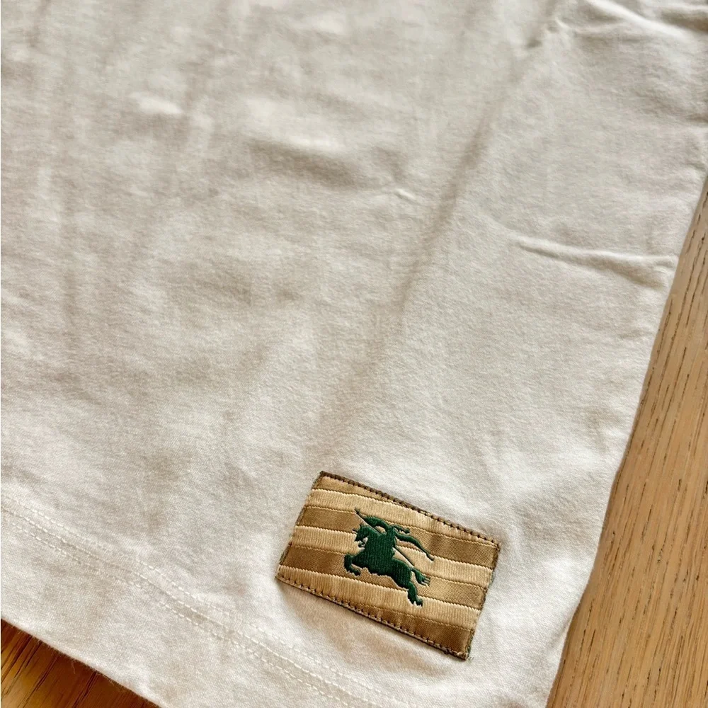 Burberry Men’s White Cotton jersey T-shirt Size Small Oversized - Picture 2 of 6
